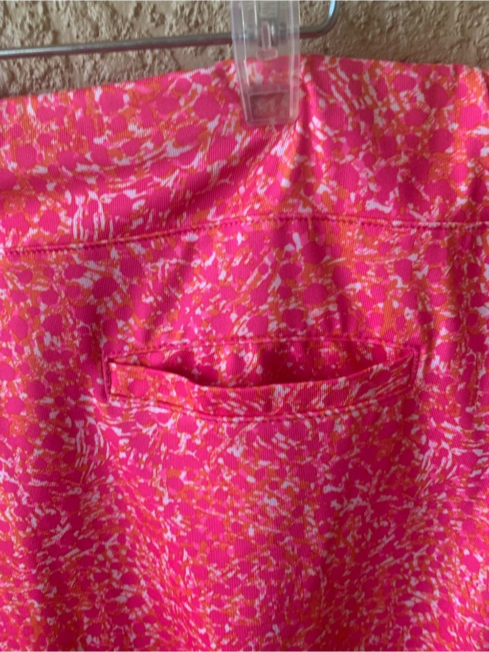 Pebble Beach Pink and White Printed Skirt Set